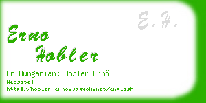 erno hobler business card